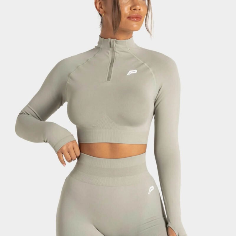 Scrunch Seamless Crop Zip